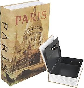 KYODOLED Diversion Book Safe with Combination Lock,Secret Hidden Metal Lock Box Safe,Money Hiding Box,Collection Box,9.5