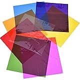 Outus 104 Pieces Cello Sheets Cellophane Wraps for Gel Light Filter Plastic Sheet(Multicolor, 7.5 x 7.5 Inch)