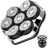 ETENTOUS 7D Magnetic Replacement Shaving Head, Wet & Dry Shaver Blade Heads Replacement for Head Shaver Compatible for 7D Head Shavers for Men