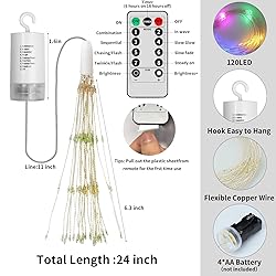 BINBINLED 4 Pack 480 LED Firework Lights Battery