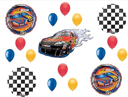 Amazon Com Nascar Checkerboard Birthday Party Balloons