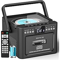 Greadio CD Player Portable, Boombox with CD Cassette Player
