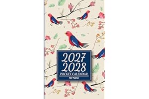 Pocket Calendar 2027-2028 for Purse: 2 Year Planner from January to December, with Inspirational Quotes