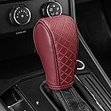 QKYS Leather Car Gear Shift Knob Cover, Upgraded