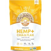 Manitoba Harvest Organic Hemp Plus Flax &amp; Chia Seeds, 7 oz | 8g Protein, 5g Fiber and 10 g Omegas 3 and 6 per 30 g Serving - Nutrient-Dense, 3-in-1 Super Seeds Mixture, Vegan, Non-GMO