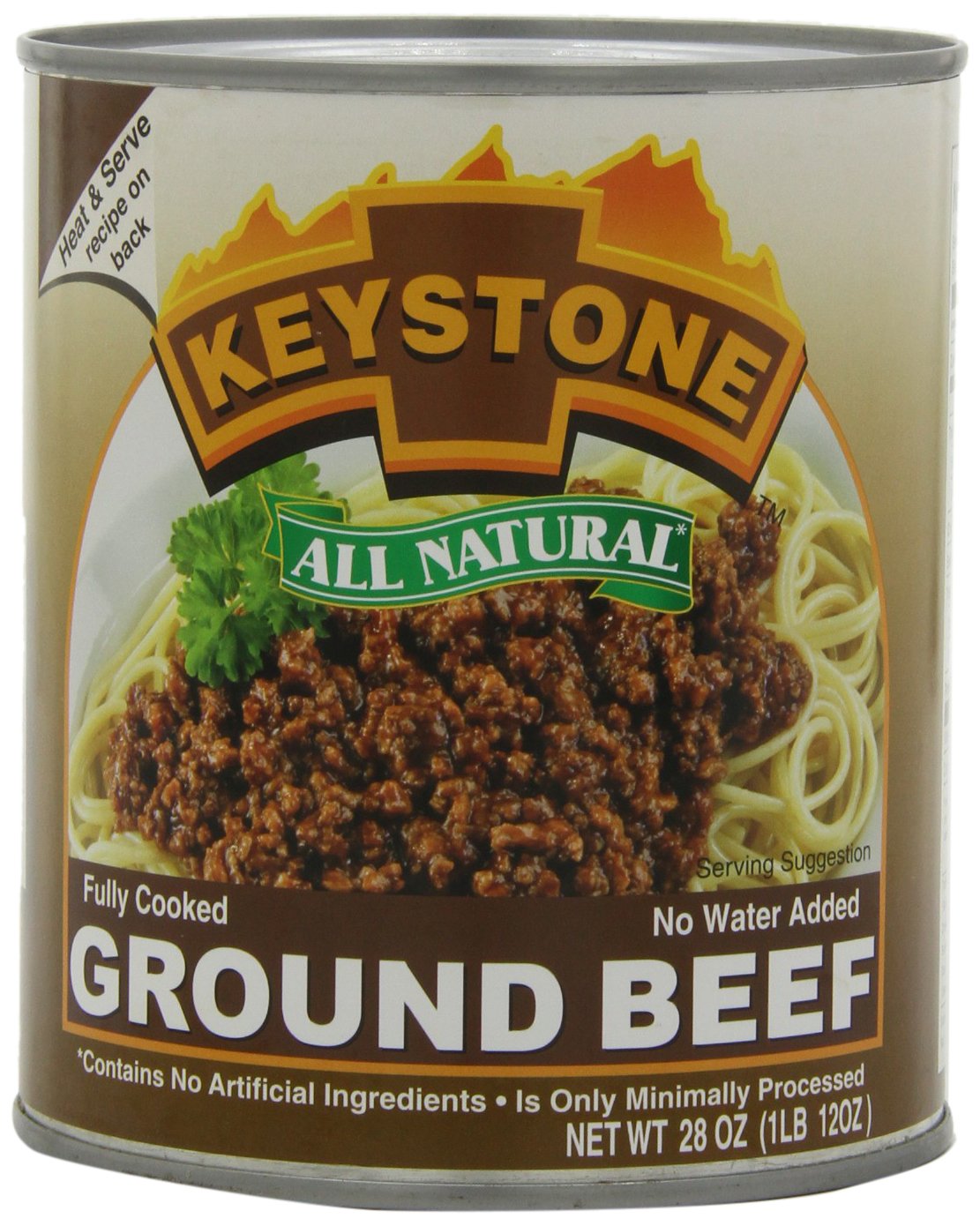 Keystone Meats All Natural Canned Beef, Ground, 14 Ounce