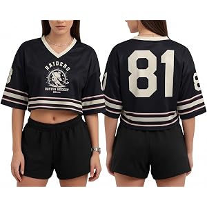 Hockey Jersey for Women Boston 81 24 Hockey Shirts | Come to The Cottage Tee Cropped V-Neck Short Sleeve Tops Book Lover Gift