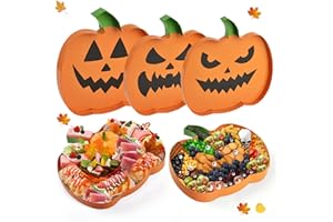 Lingringdcy 3 Pieces Halloween Fillable Cardboard for Charcuterie 12.6'' Pumpkin Face Charcuterie Paper Box for Fall Halloween Party Decorations Cupcake Candy Tray Gift Box