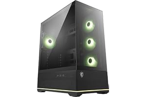 MSI MAG PANO 110R PZ - Mid-Tower Gaming PC Case - Tempered Glass Side Panel - 3 x 120mm ARGB Fans - Liquid Cooling Support up
