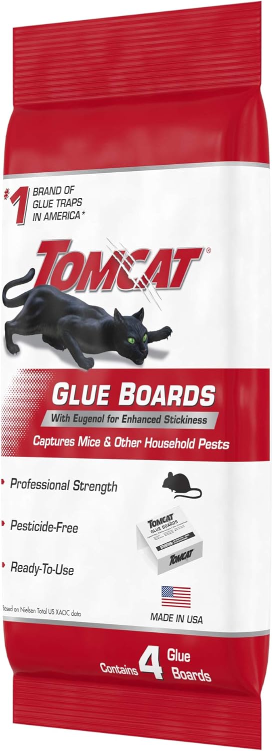 Tomcat Glue Boards with Eugenol for Enhanced Stickiness, 4 Glue Boards : Garden & Outdoor