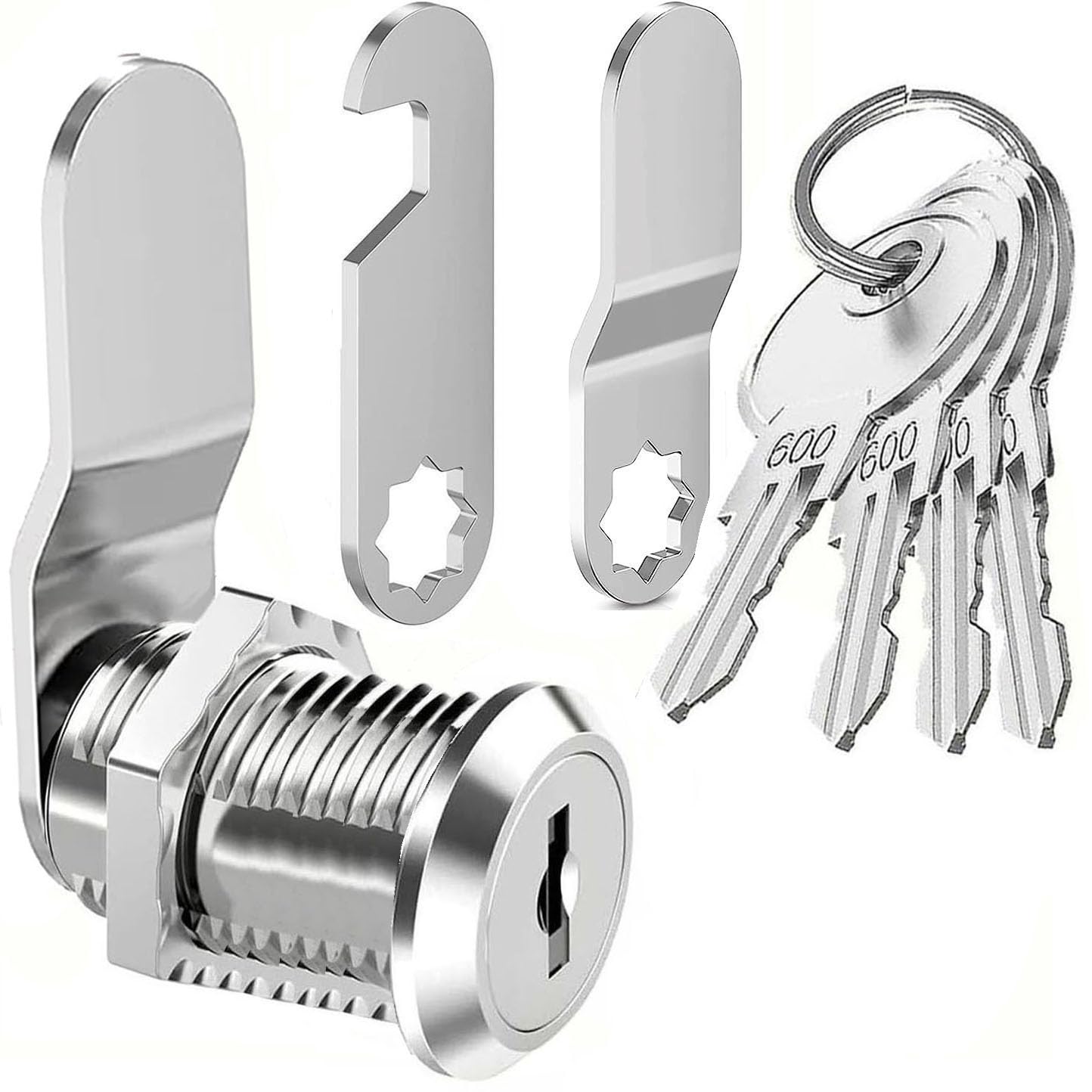 Litensh Mailbox Lock with 4 Keys, Lock for Cabinet Cam Letterbox Drawers Dresser Cupboard Door Furniture Locker Locks(16MM)