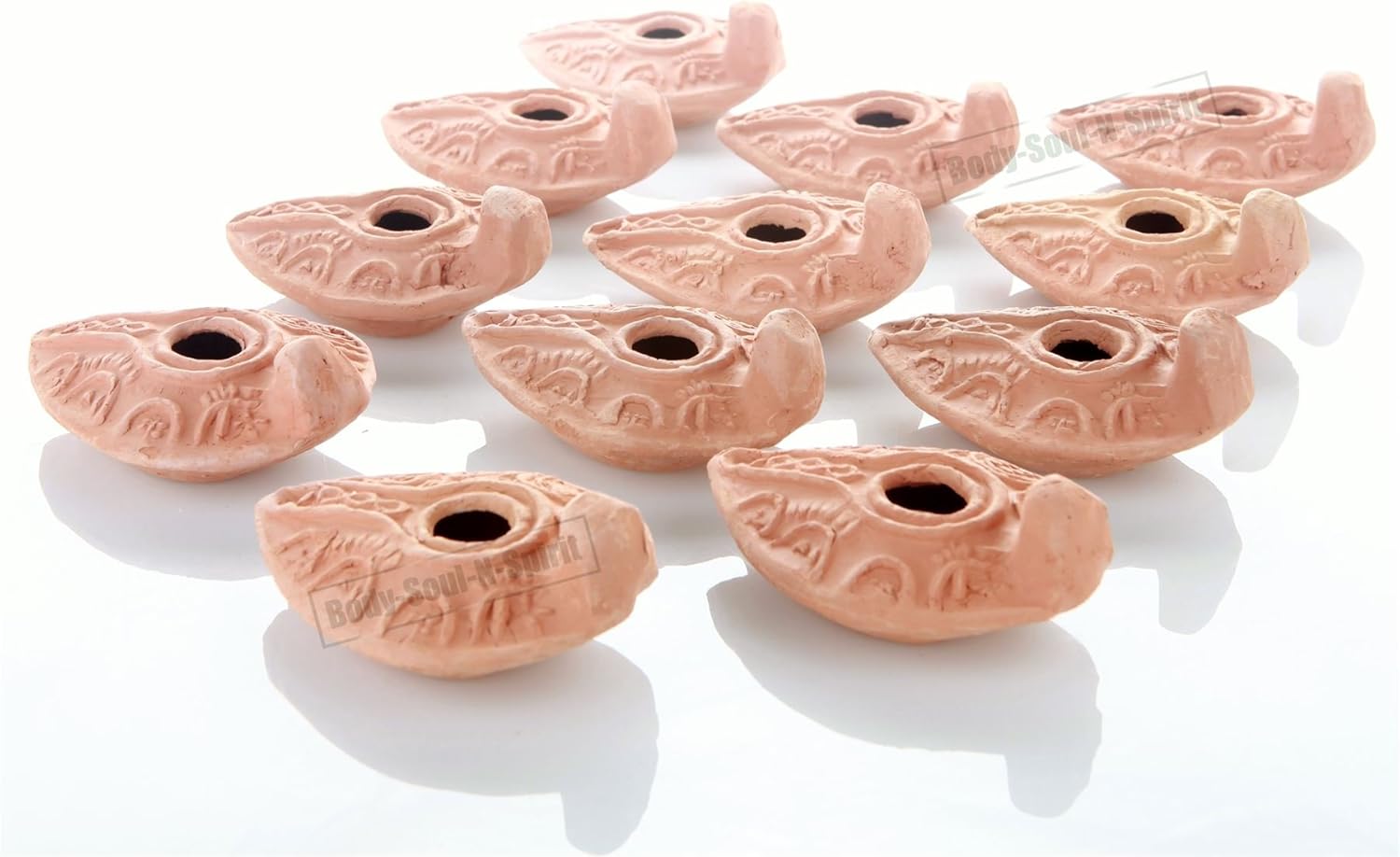 Oil Lamps & Accessories - Lot of 12 HERODIAN OIL LAMP Ancient Biblical Antique Replica Israel Judaica