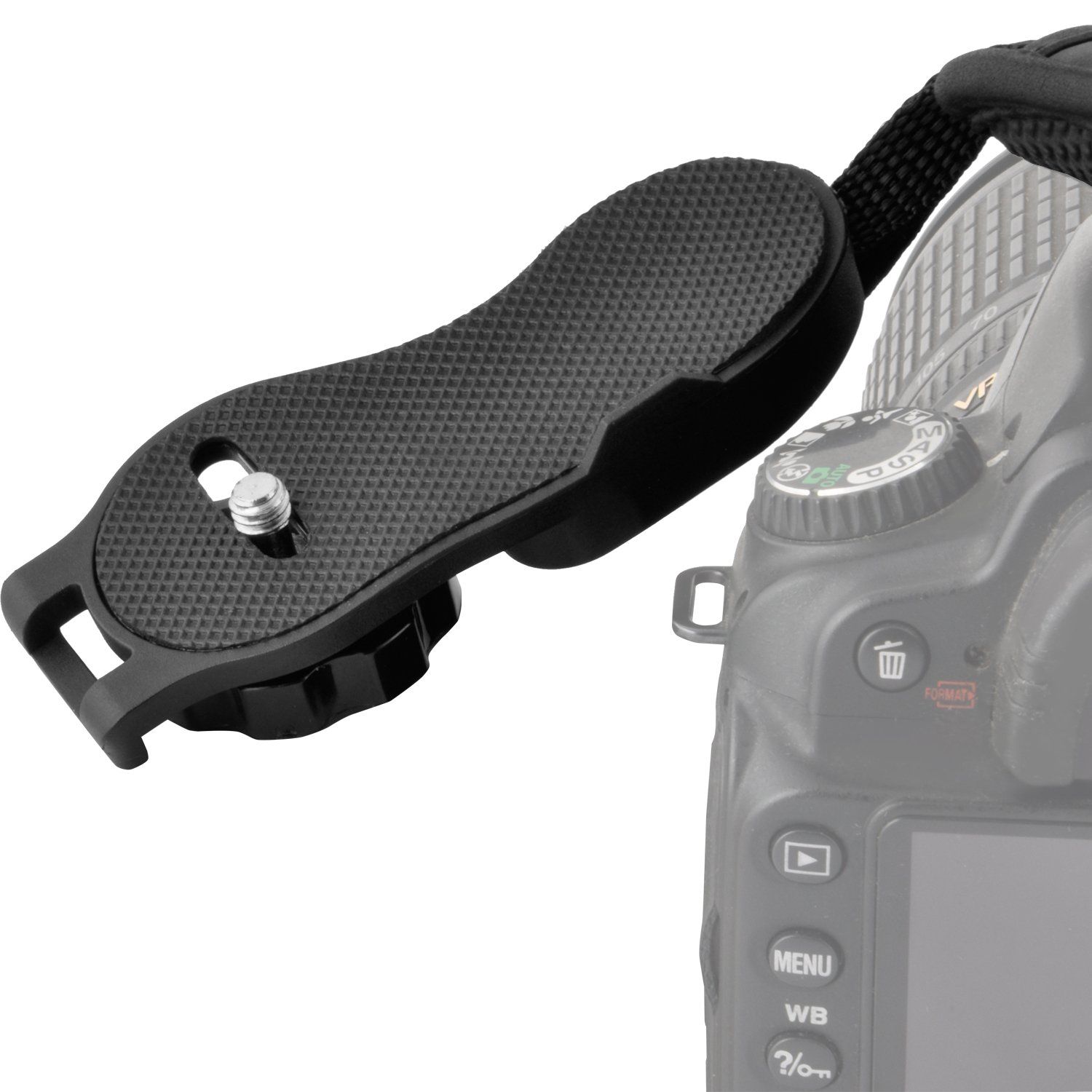 pangshi Universal Padded Leather Camera Hand Grip Wrist Strap with 1/4 inch Screw Mount Compatible with Canon EOS T5i T4i T3i 60D 70D 5D Nikon D7200 D7000 D600 D800 D90 Sony Olympus SLR DSLR Camera