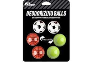 Sufuny Sneaker Deodorizer Balls, Shoe Deodorant Balls for Sneakers,Gym Bags and Lockers Odor Eliminators Ball 6 Pack