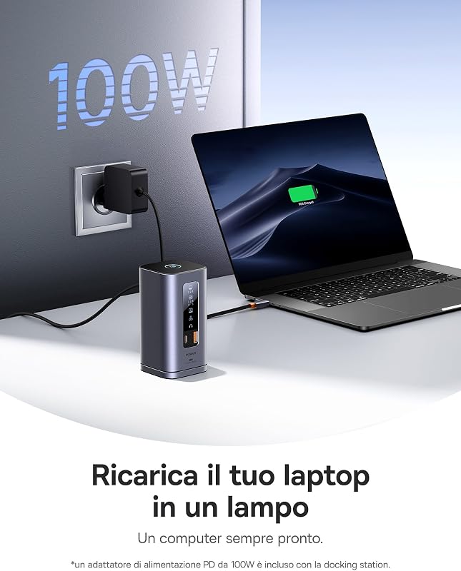 Spacemate 11 in 1 Docking Station con Alimentatore 3 Monitor
