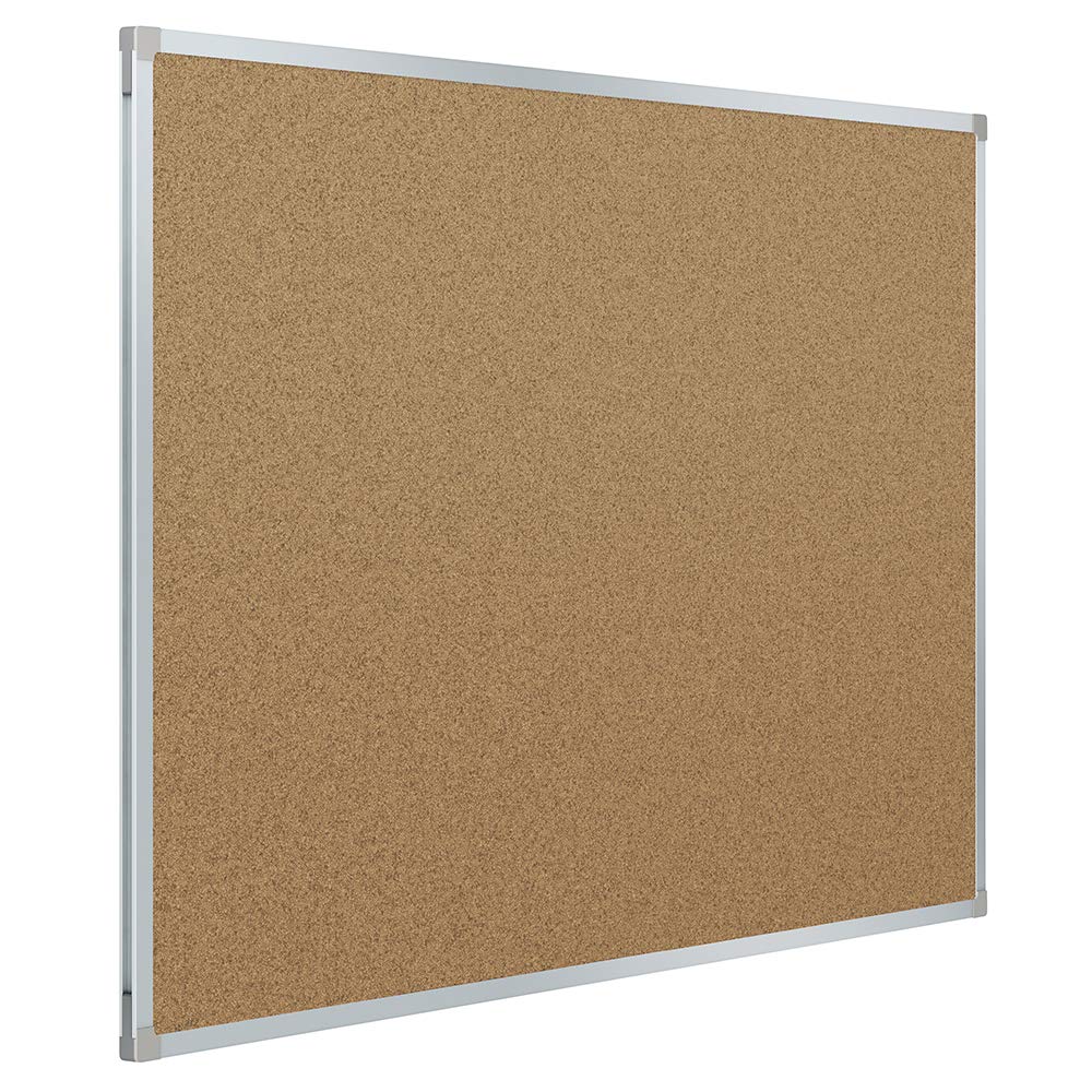 Mead Classic Cork Bulletin Board, 24" x 18", Corkboard, Aluminum Frame