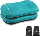 Flintronic 2Pack Inflatable Camping Pillow Neck Lumbar Support Ultralight Blue