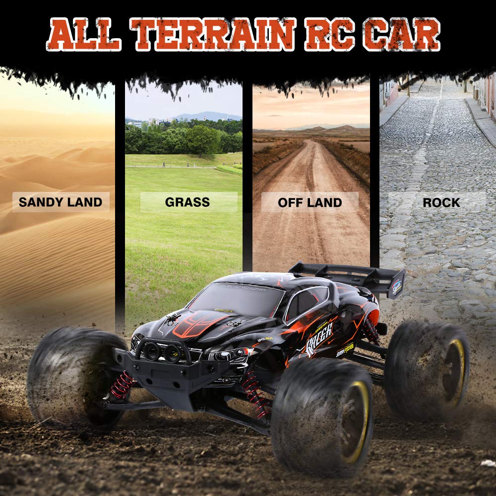 GPTOYS S912 Remote Control Truck Off-Road 1:12 Scale 2.4 GHz 2WD – Orange (3rd Version)