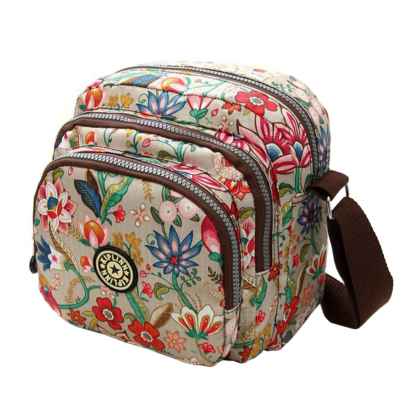 Mommy Shoulder Bag, Lightweight Cross Body Bag Nylon Waterproof Messenger Bags for Women, Multi Pocket Handbag for Ladies and Girls