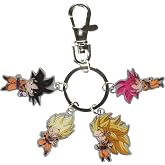 GE-85456 Dragon Ball Super: SD Four Goku Metal Charm Keychain