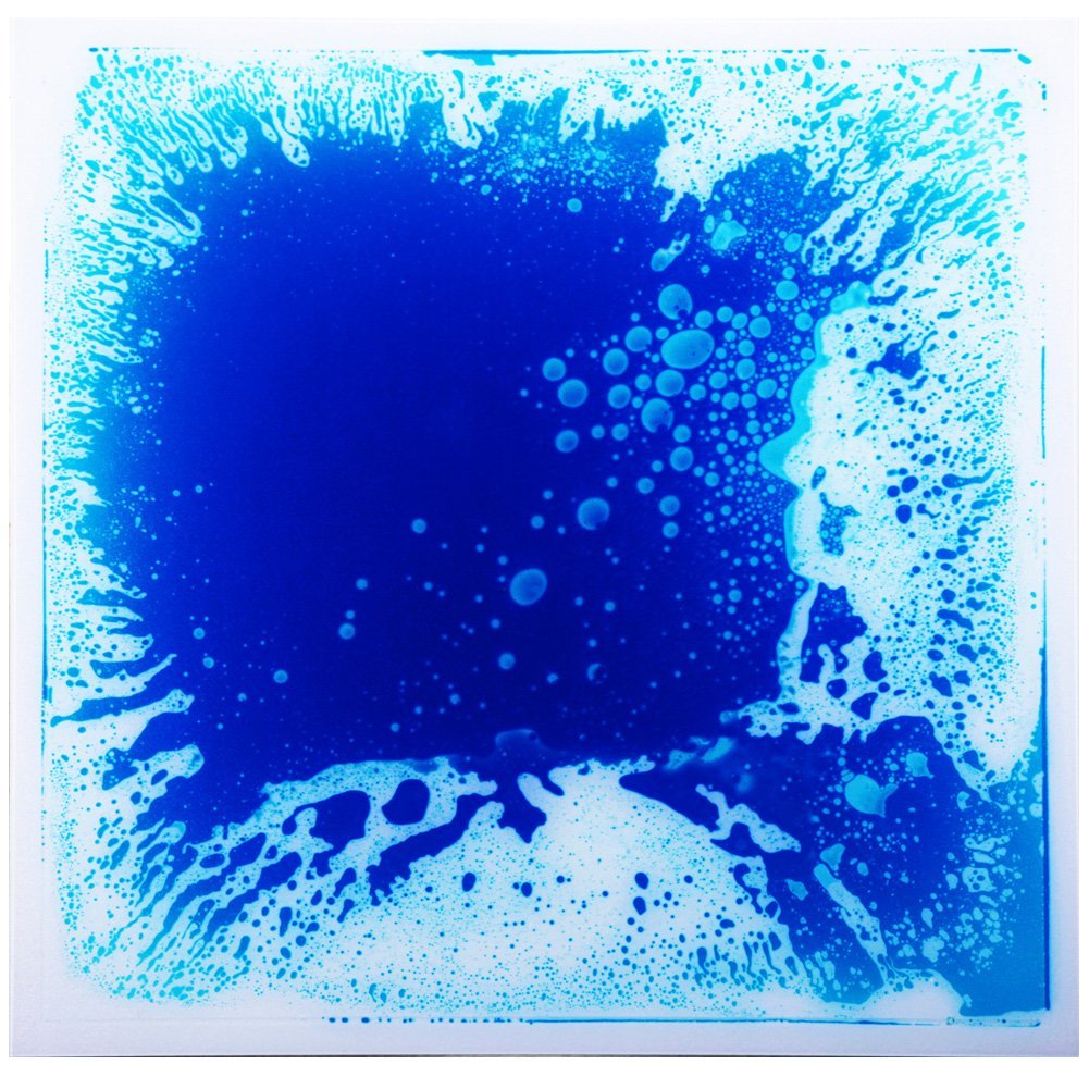 Art3d 6 Piece Liquid Dance Floor Tile Decorative Flooring System 16 Sq Ft Blue