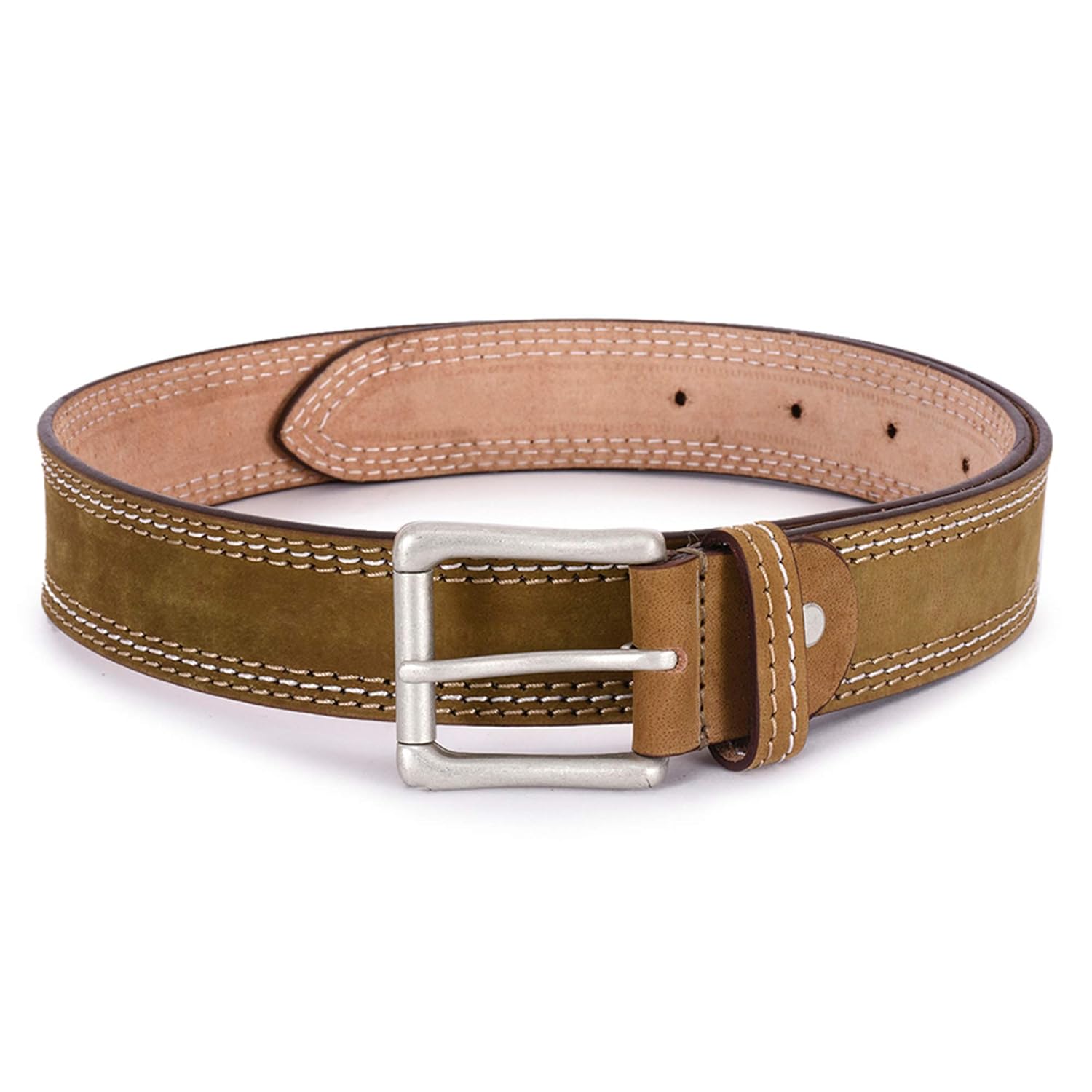 olive leather belt