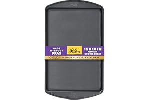 Wilton Cookie Sheet, Perfect Results, Non Stick, 38.7cm x 26cm (15.25in x 10.25in) , silver