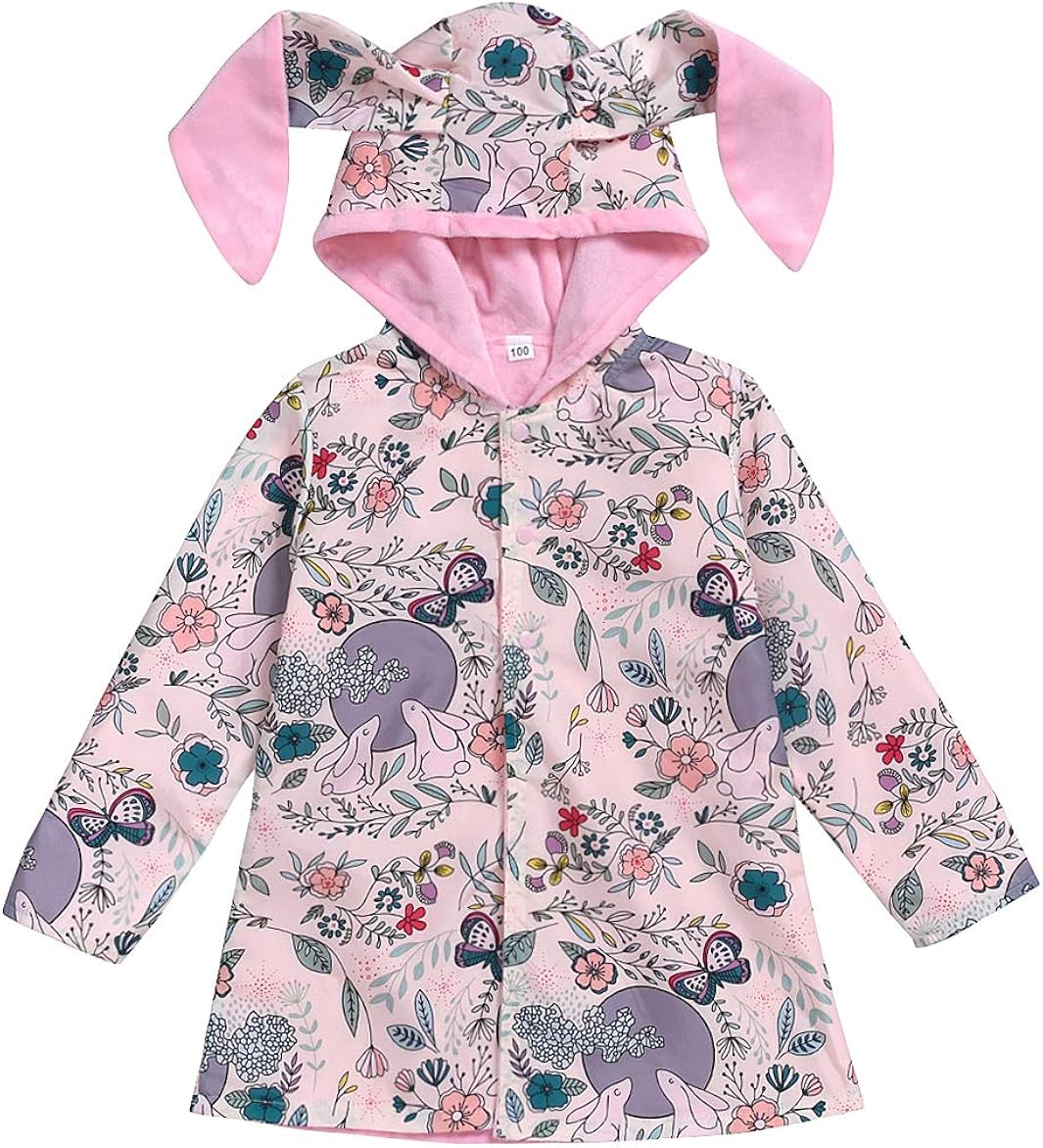 Gajaous Toddler Baby Girl Bunny Coat Rabbit Ear Hooded Jacket Spring