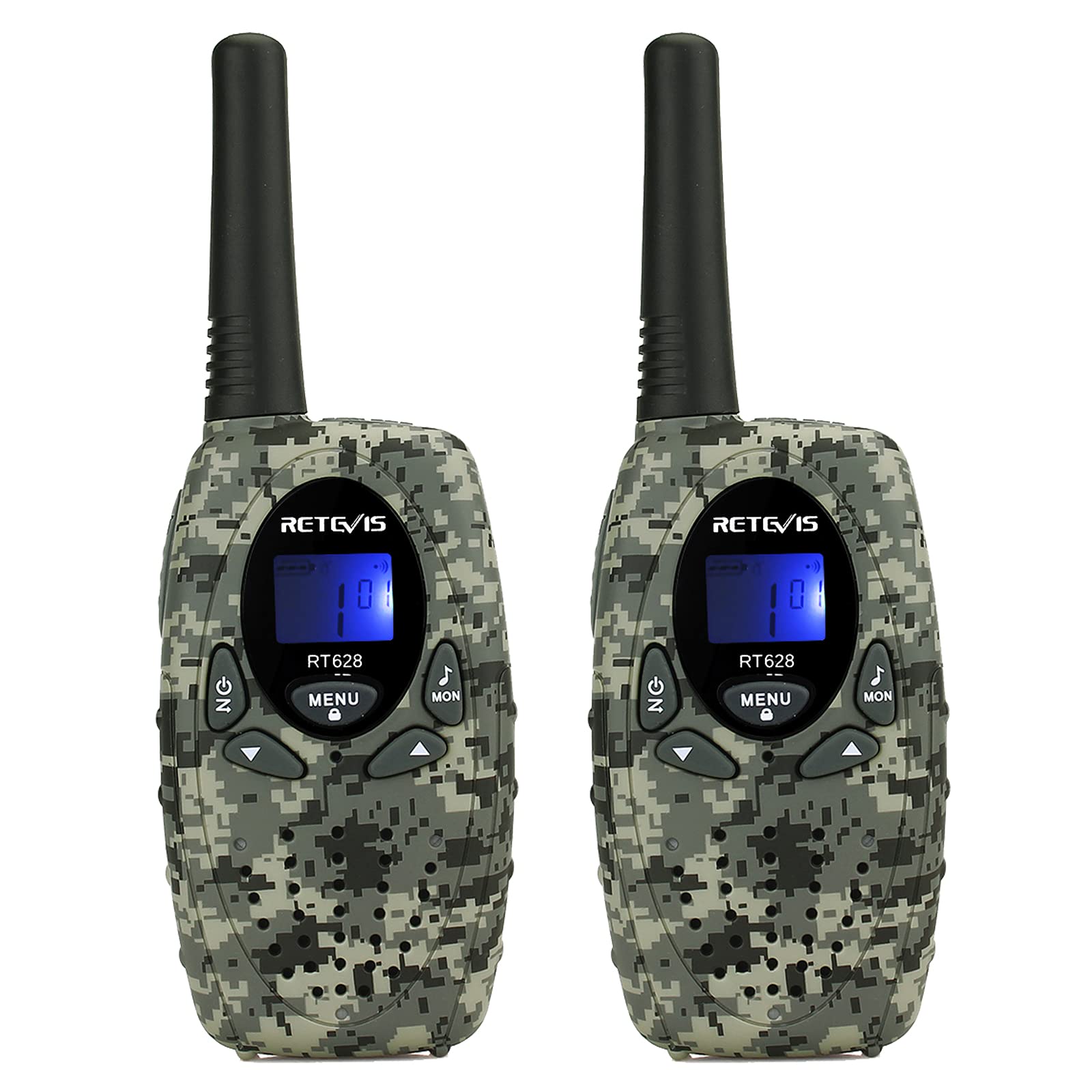 Retevis RT628 Kids Walkie Talkies, Long Range 8CH for 3-12 Years Old Children, Toy Gifts for Camping Outdoor Adventures (1 Pair, Camouflage) — image 1