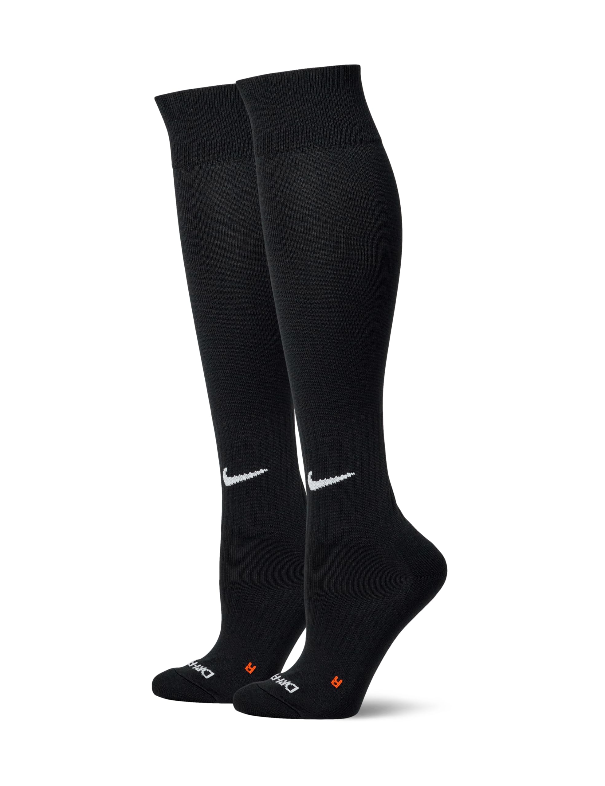 Photo 1 of Nike Unisex Baseball/Softball Over-The-Calf Socks (2 Pairs), Black/White, Medium
