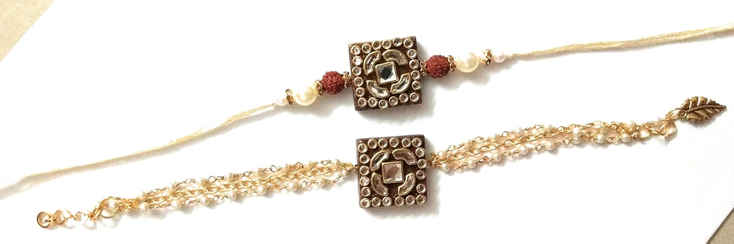 aarvee creation's designer bhaiya bhabhi rakhi set