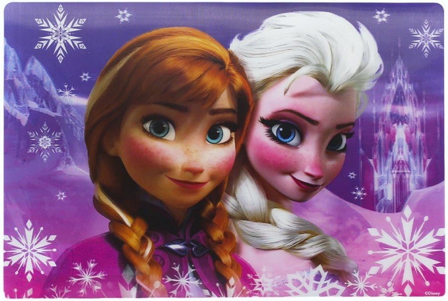 Disney Frozen 3D Table Placemat purple pink rectangular 28 x 42