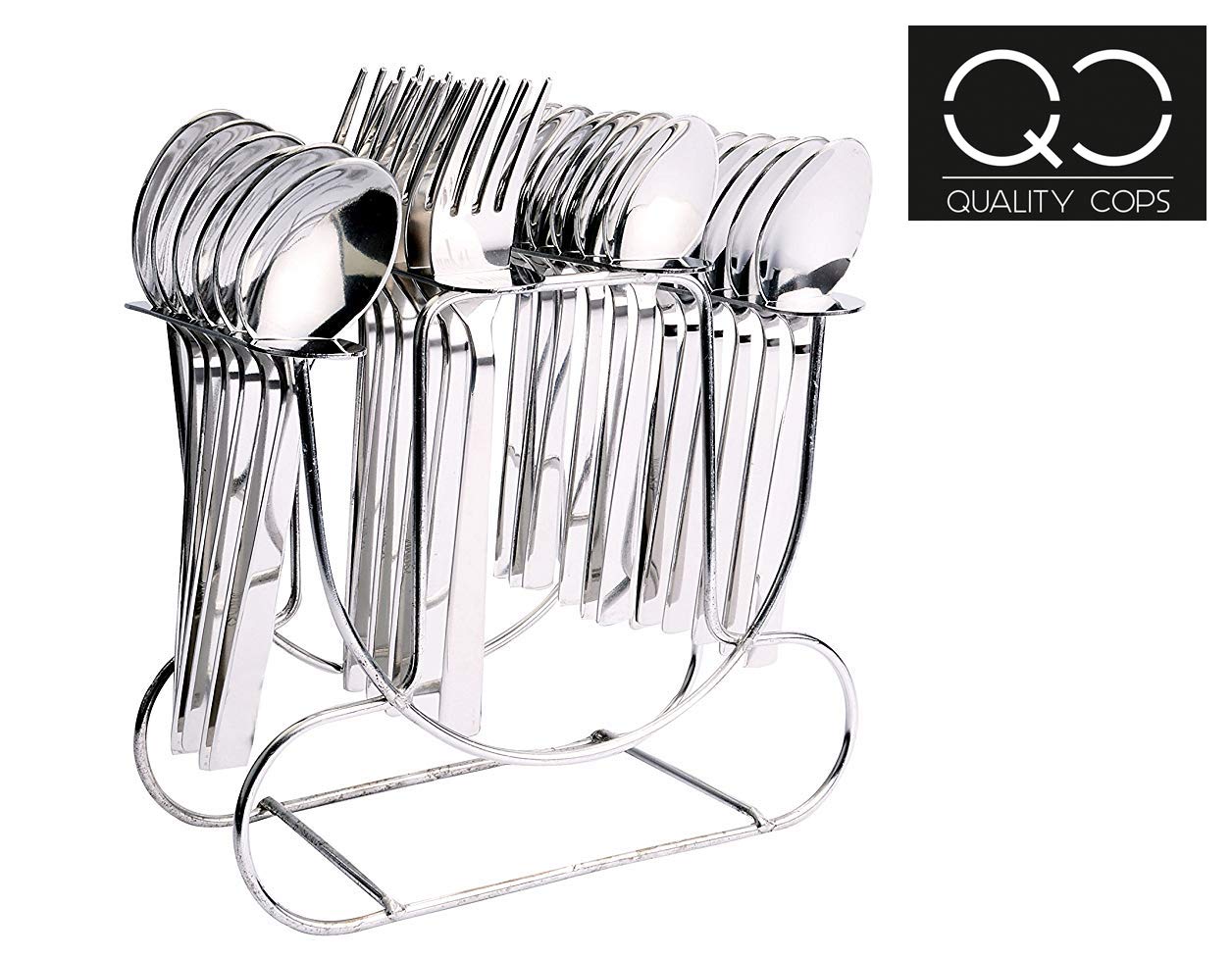 Buy Quality Cops Stainless Steel Spoon Holder Stand Cutlery Set (Silver