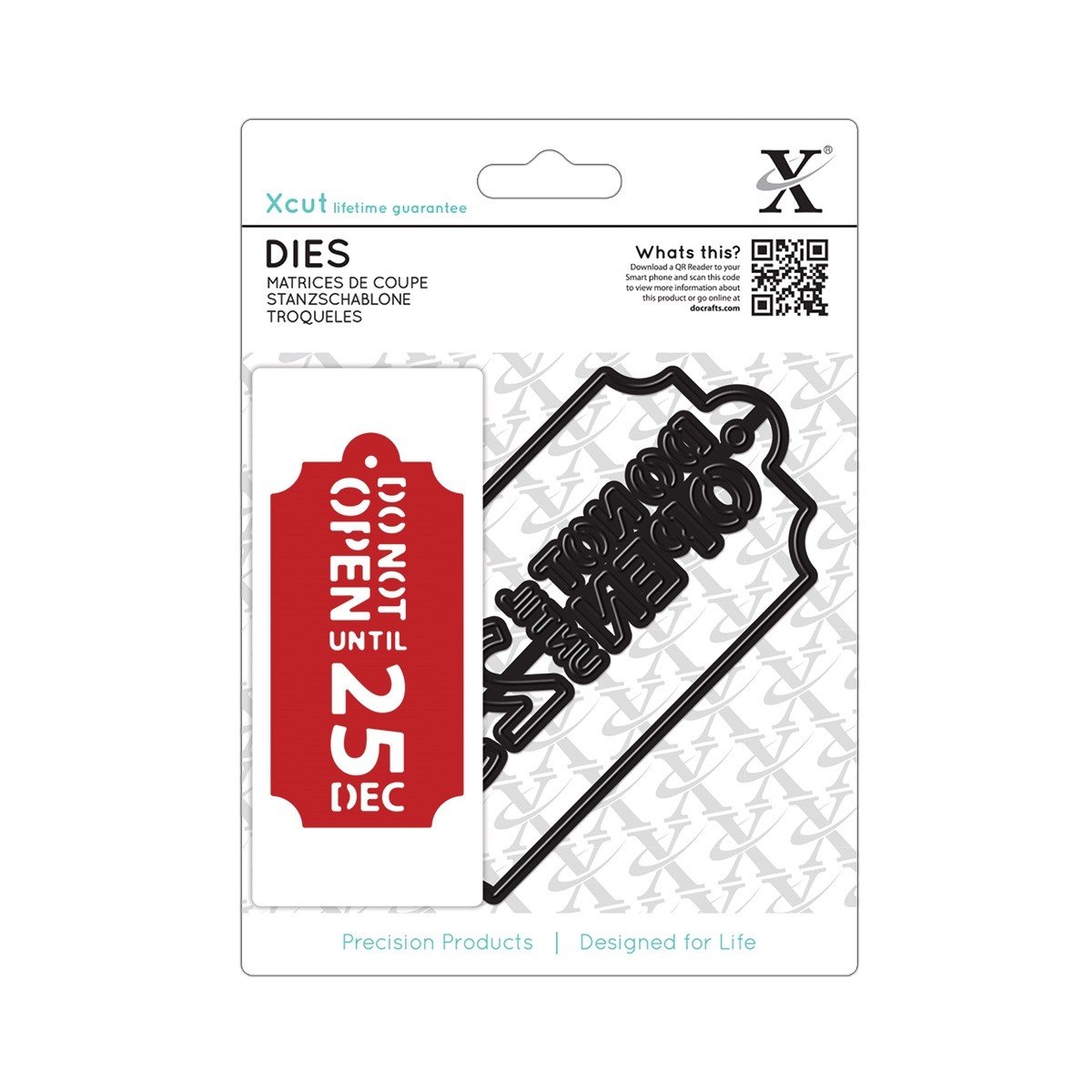 Docrafts Do Not Open Tag Carbonised Steel Dies