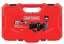 CRAFTSMAN Deep Impact Socket Set, SAE, 1/2-Inch, 23