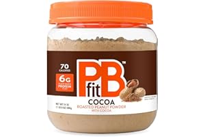 PBfit 24 Ounce Peanut Butter Powder Chocolate Flavor, Cocoa Powdered Peanut Butter Spread From Real Roasted Peanuts and Cocoa, 6g of Protein 7% DV, Gluten-Free, 70 calories, 88% less fat (Pack of 1)