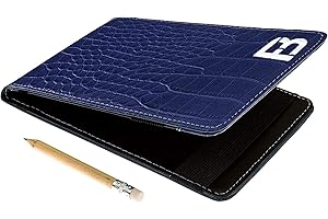 FB FUZZYBUNKERS Quality Leather Golf Scorecard Holder - Yardage Book Cover - Golf Yardage Book - Golf Scorecard Book -Free Pencil and Stat Tracker Sheet
