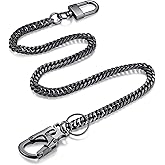 Ahiller Wallet Chain for Pants,Fancy Stainless Steel Key Chains with Double Locking Mechanism Carabiner Clip for Men Women