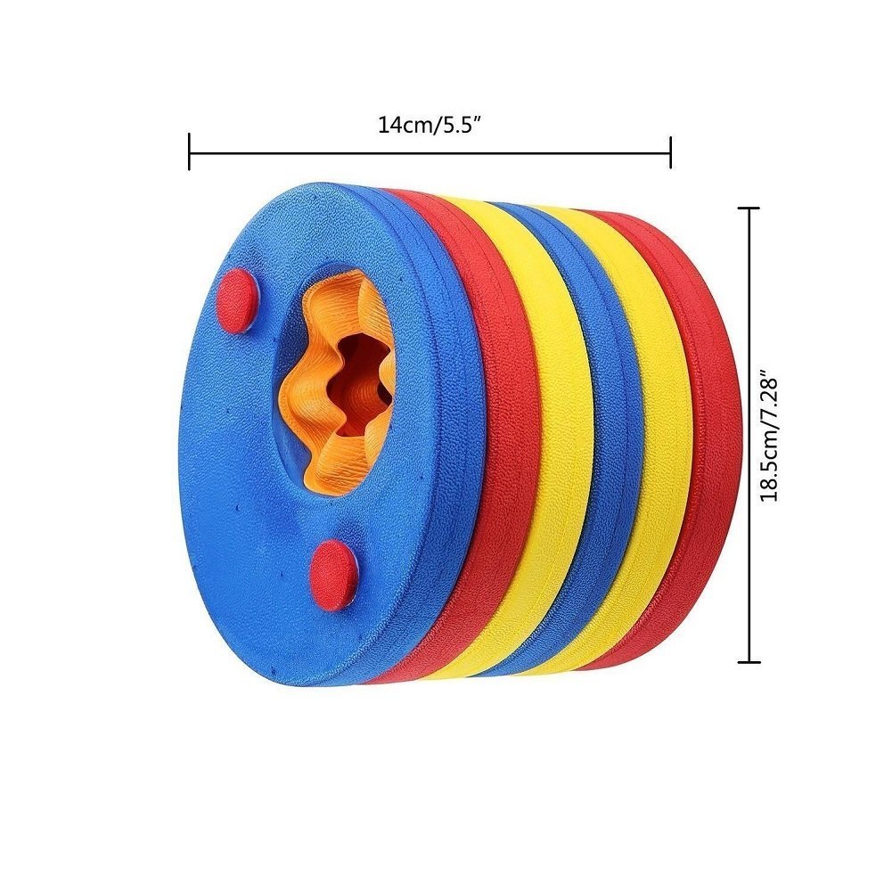 1 par de 6 Bandas de Espuma para Brazo de Natación Juego de flotadores Anillos de Natación