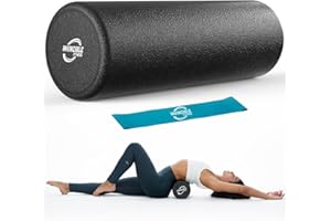 Invincible Fitness 17'' EPP Foam Roller for Deep Tissue Massage – Enhance Recovery, Relieve Pain, and Boost Mobility for a Stronger, Healthier You (Black)