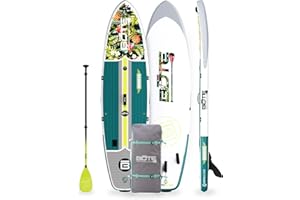 BOTE 10' FT 6" Breeze Aero Inflatable Stand Up Paddle Board, MAGNEPod Compatible Blow Up iSUP Great for Adults Kids Family Travel Friendly Multiple Sizes Color Options