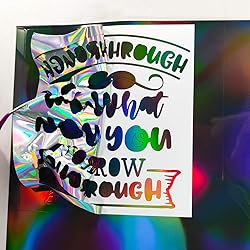 GIRAFVINYL Black Holographic Vinyl, 12" X 6ft