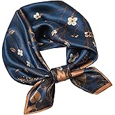 100% Mulberry Silk Scarf 25.6"x25.6" Square Women Neckerchief Headscarf - Lightweight Neck Scarf Gift Packed