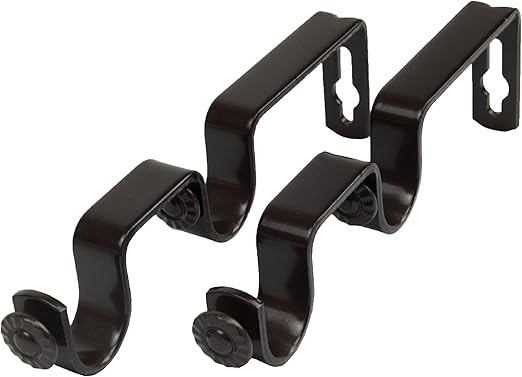 Amazon Com A F Rod Decor Double Wall Curtain Bracket Finish
