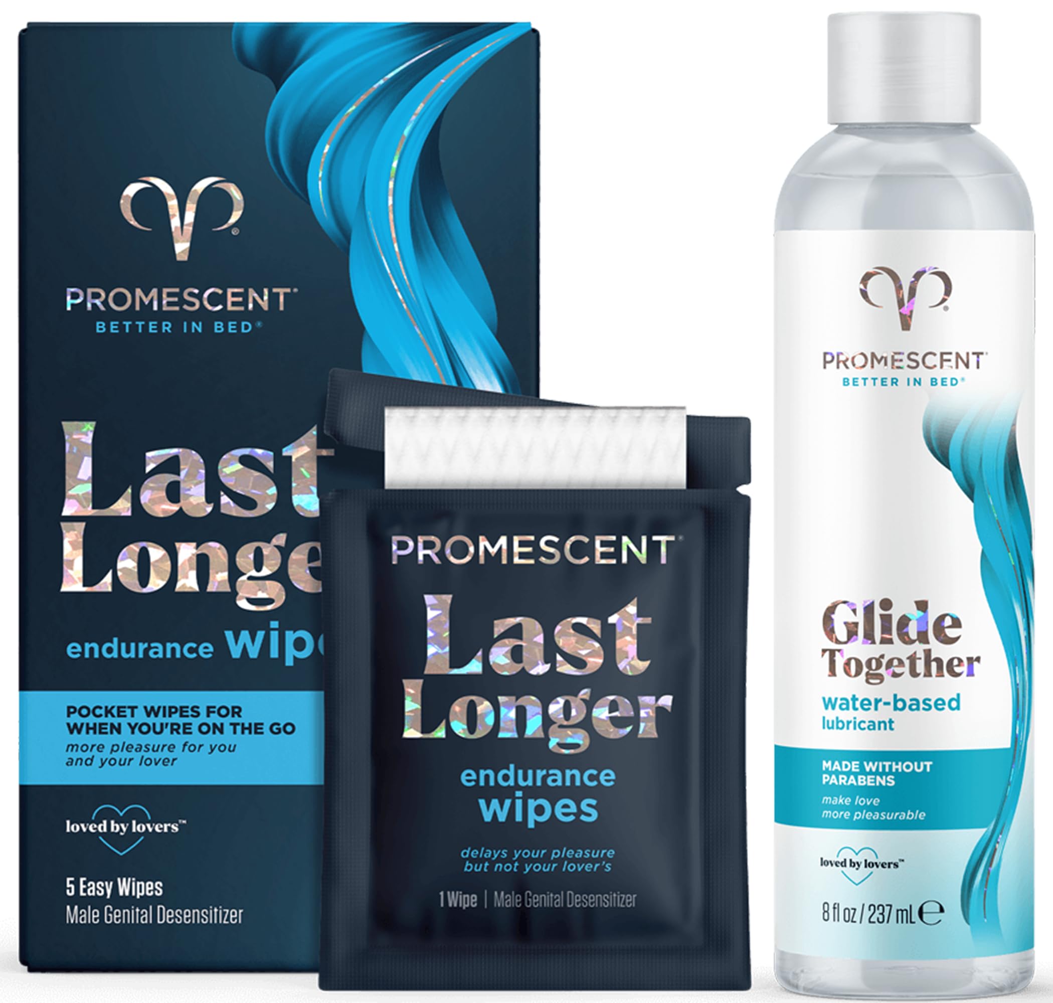 Promescent Delay Wipes Sexual Enhancer for Men to Last Longer in Bed +  Premium Water Based Lube for Sex, Lubricants for Women, Men & Couples,  Toy/Vibrator Safe in Dubai
