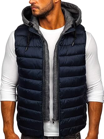 chaleco con capucha hombre