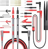 Proster 23 in 1 Multimeter Test Leads Kit with Probes Crocodile Clips Banana