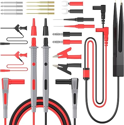 Proster 23 in 1 Multimeter Test Leads Kit with Probes Crocodile Clips Banana