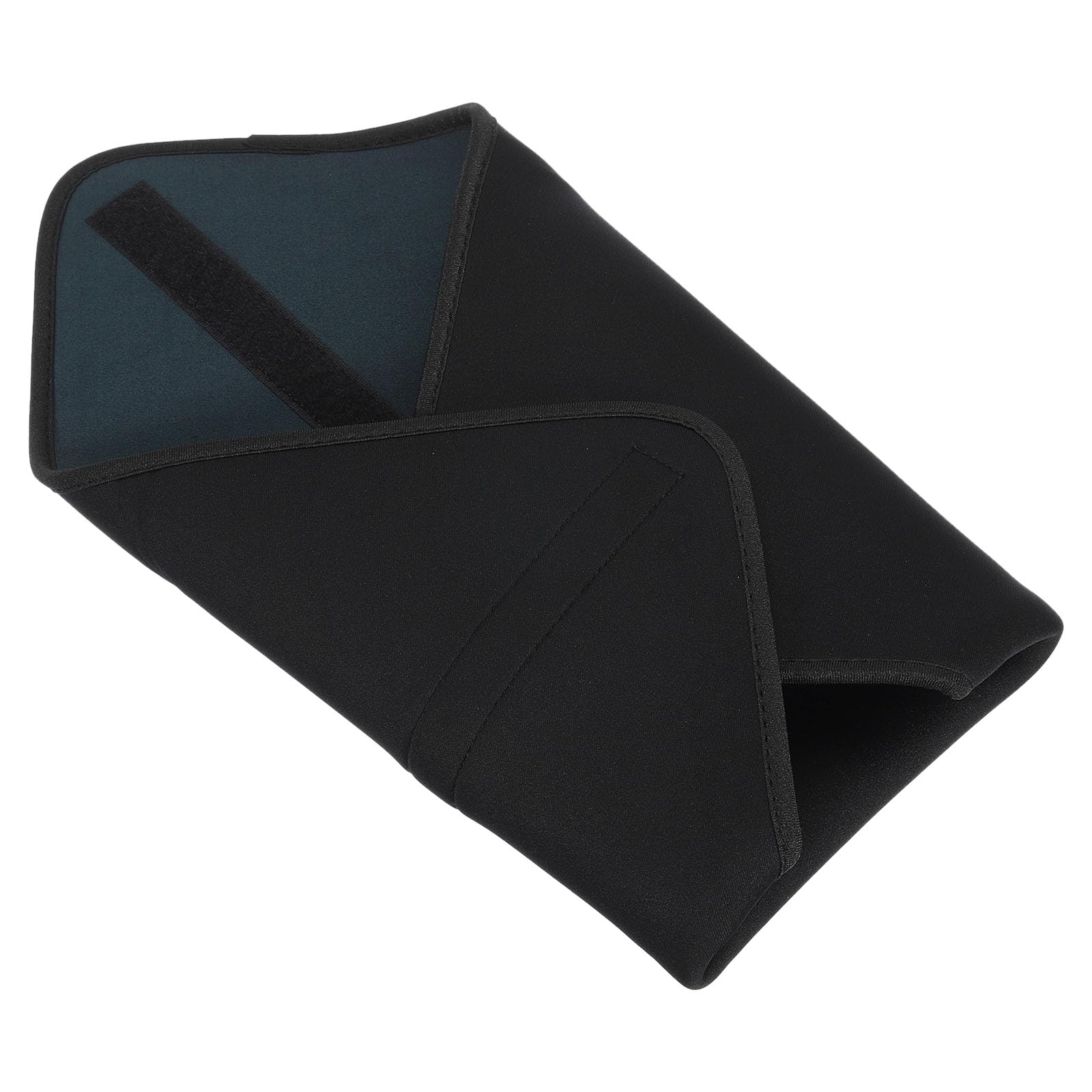 PATIKIL Camera Protective Wrap, 21"x21" Lens Wrap Cloth with Thick Protective Neoprene, Lens Pouch Bag with Hook and Loop for Lens, SLR, Black Grey