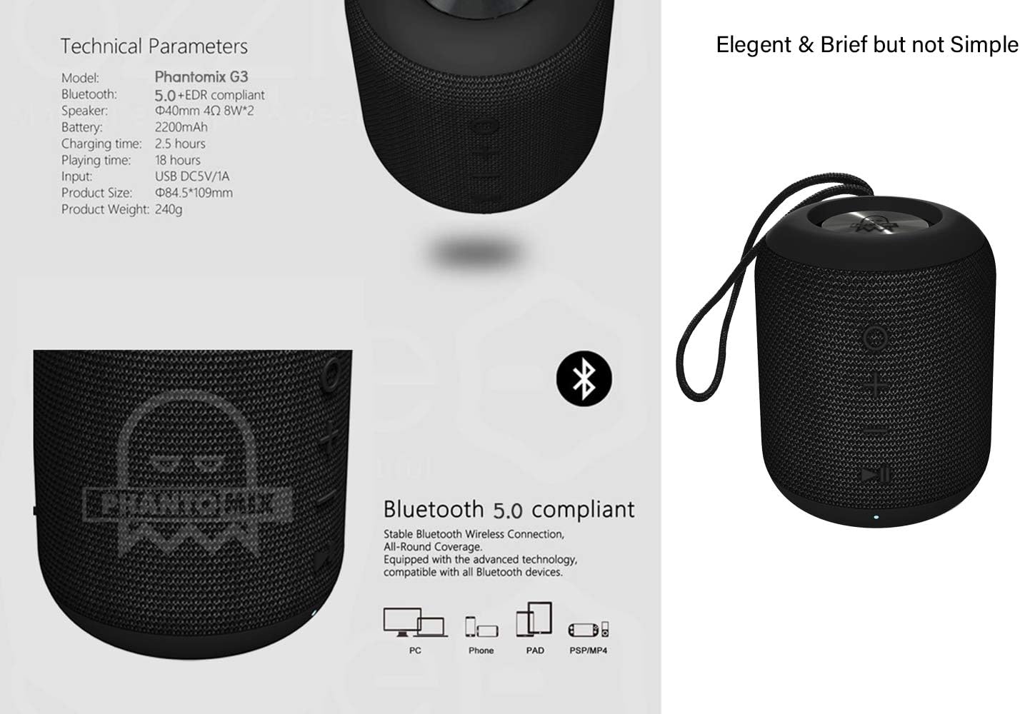 charge g3 portable wireless speaker